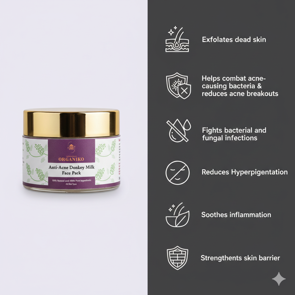 Anti-Acne Donkey Milk Face Pack – Beautilishiya's organiko