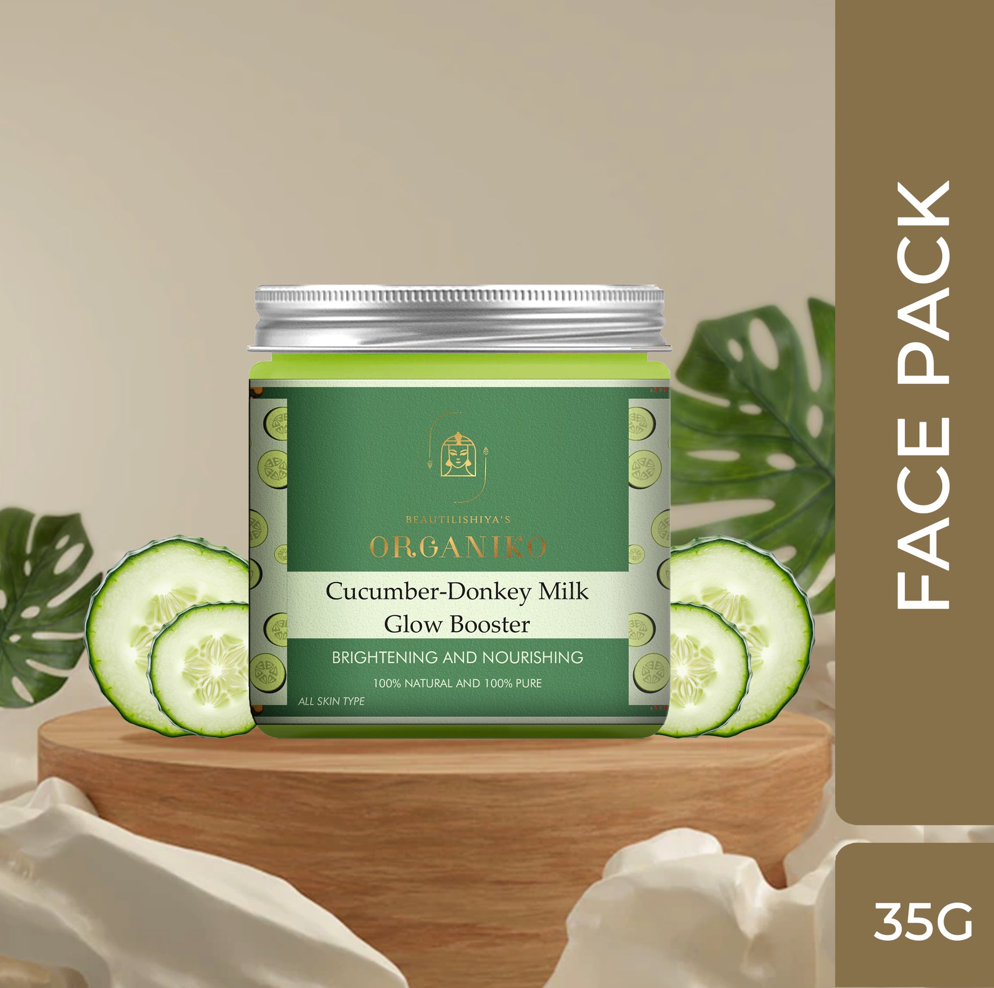 Cucumber Donkey Milk Glow Booster Face Pack 35gm image 1