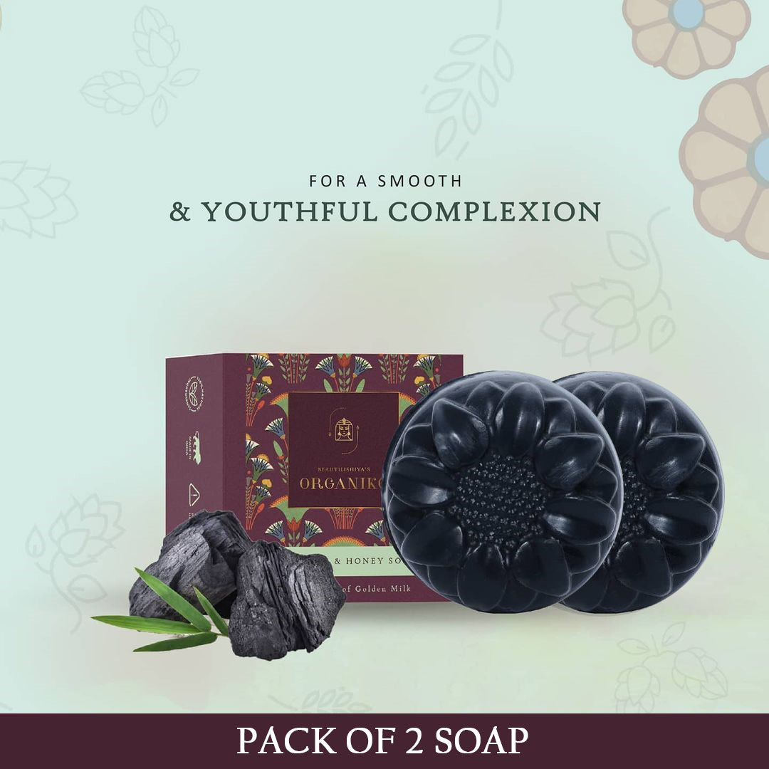 Donkey Milk Charcoal & Honey Soap_Pack of 2 Soap_FREE SHIPPING image 1