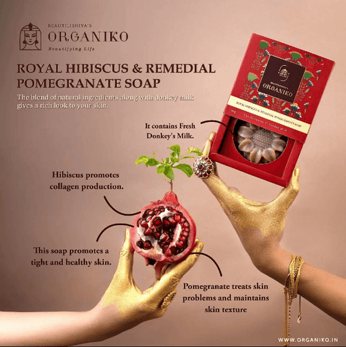 Royal hibiscus & remedial pomegranate soap - Beautilishiya's organiko