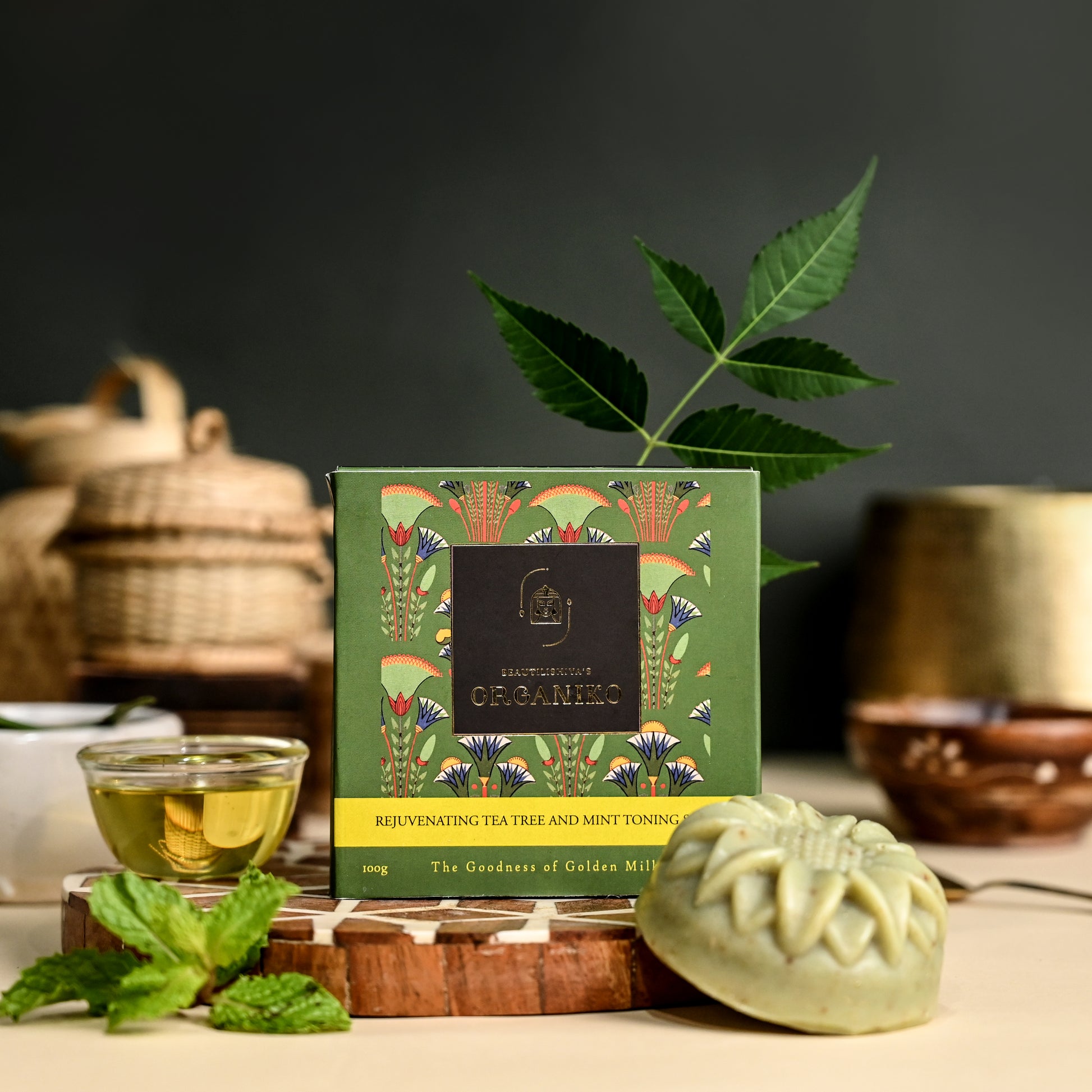 Donkey Milk-Rejuvenating tea tree and mint toning soap image 1